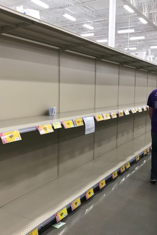 Empty Grocery Shelves